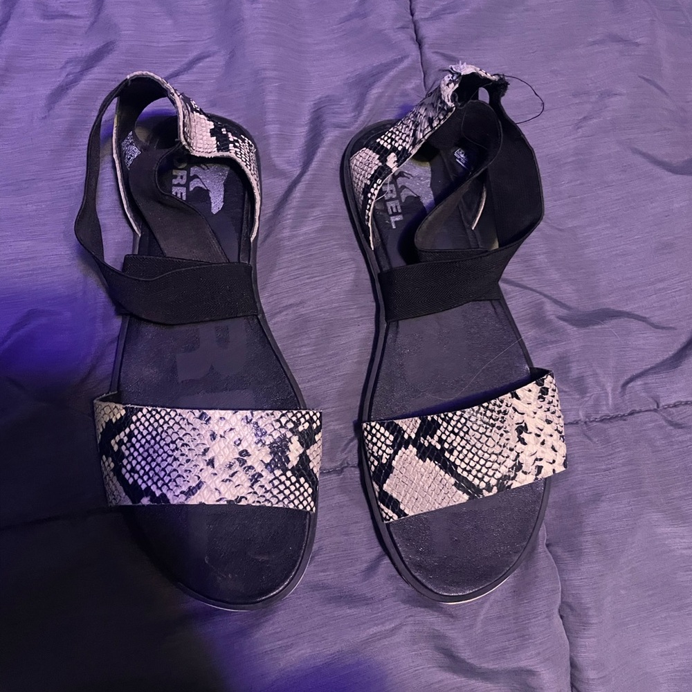 Stylish Black and White Sandals